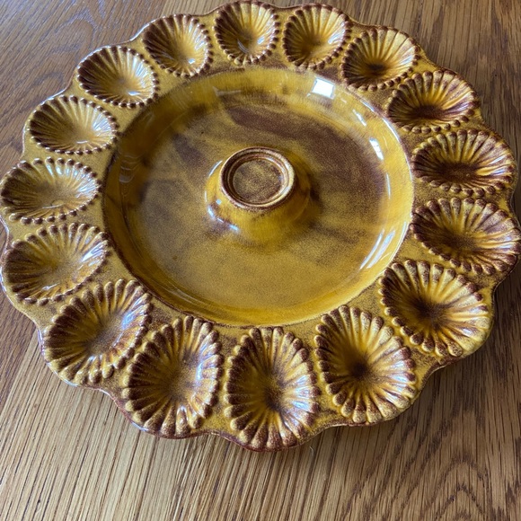 Dining Vintage Calif Pottery Deviled Egg Plate Poshmark